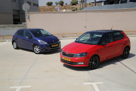 פיג'ו 208 מול סקודה פאביה פיג'ו 208 מול סקודה פאביה