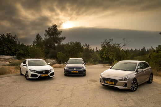 מבחן השוואתי: יונדאי i30, הונדה סיוויק ופולקסווגן גולף מבחן השוואתי: יונדאי i30, הונדה סיוויק ופולקסווגן גולף